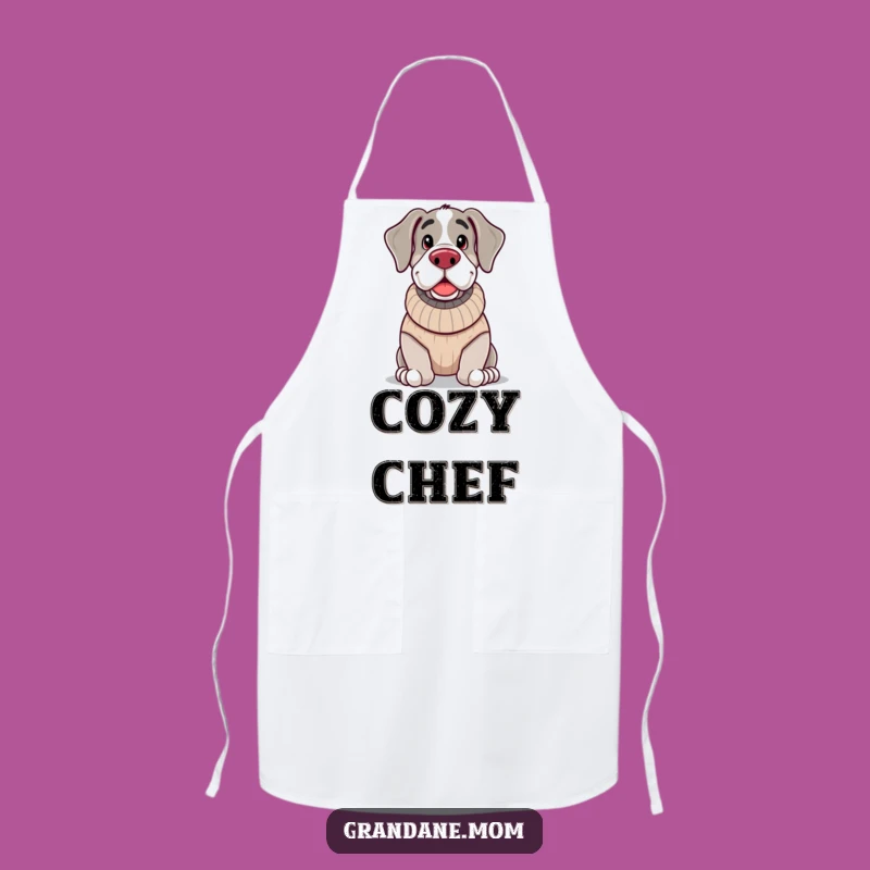 Funny Cozy Grand Dane Apron: Cook with Canine Comfort!
