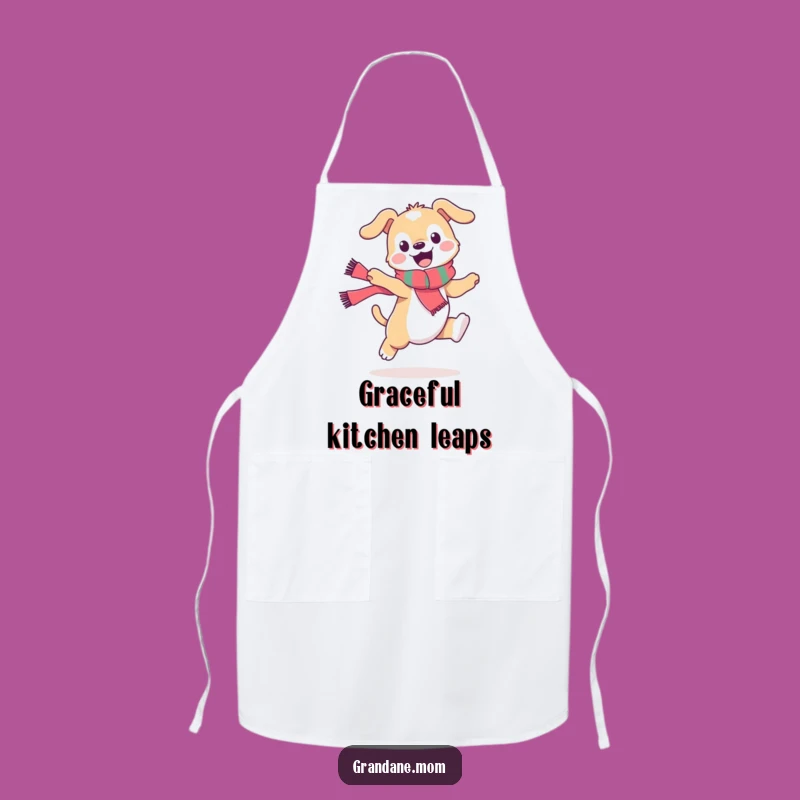 Funny Daniff Scarf Leap Apron: Chef's Style Meets Canine Comedy Gift