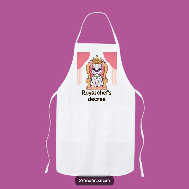 Funny Grand Dane King Apron: Regal Chef Canine Accessory - A Perfect Funny Gift!