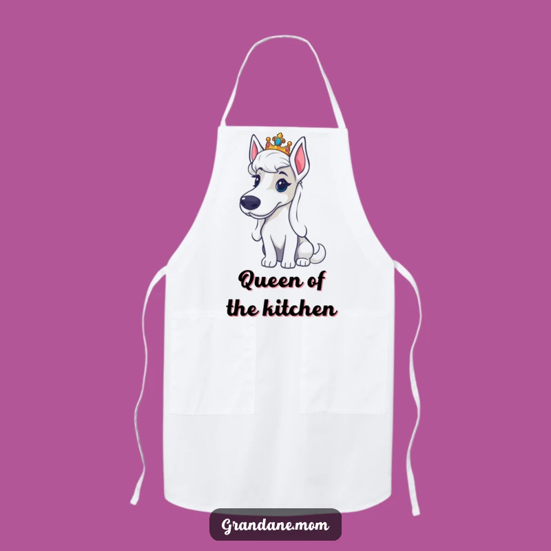 Funny Regal Grand Dane Tiara Apron: Cook Like Royalty - Perfect Gift for Dog Queens