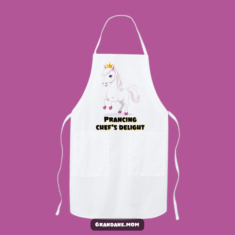 Funny Prancing Grand Dane Apron - Playful Royal Dog Kitchen Humor Gift