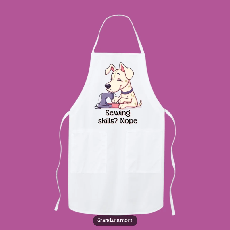 Funny Grand Dane Chef Apron: Kitchen Chaos with Canine Flair Gift Option