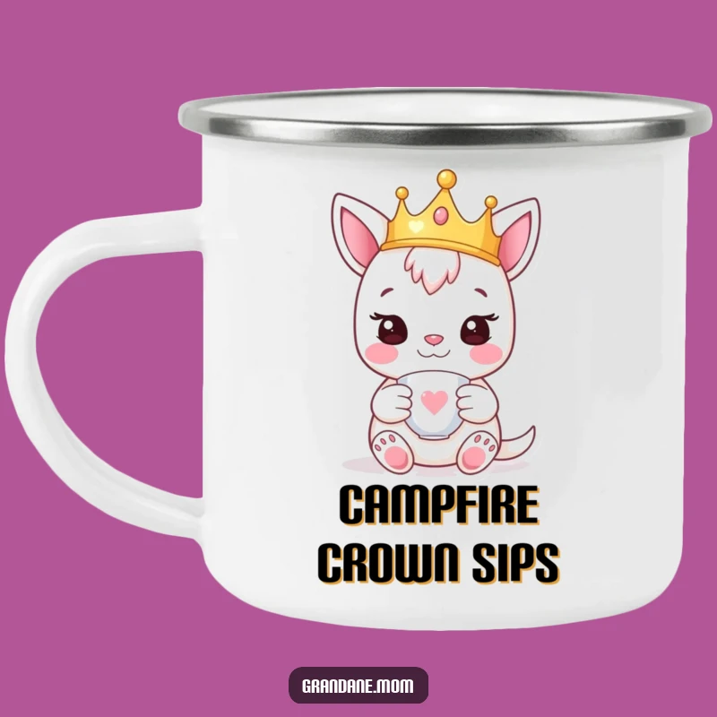 Funny Daniff Crown Camping Mug - Royal Adventure Gift