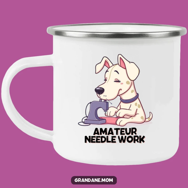 Funny Grand Dane Campfire Mug: Hilarious Sewing Adventures Outdoors Gift