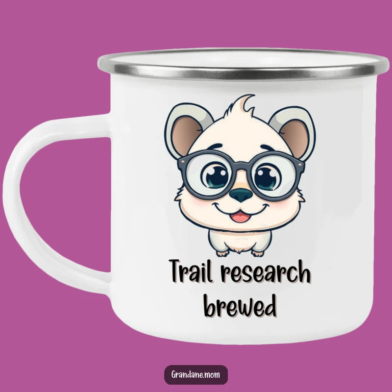 Funny Daniff Spectacles Camping Mug - Curious Intellectual Adventure Gift