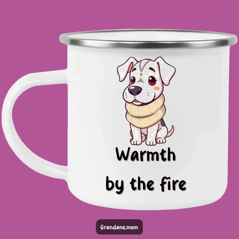 Funny Warm Grand Dane Camp Mug: Cozy Dog Gifts for Outdoor Comfort