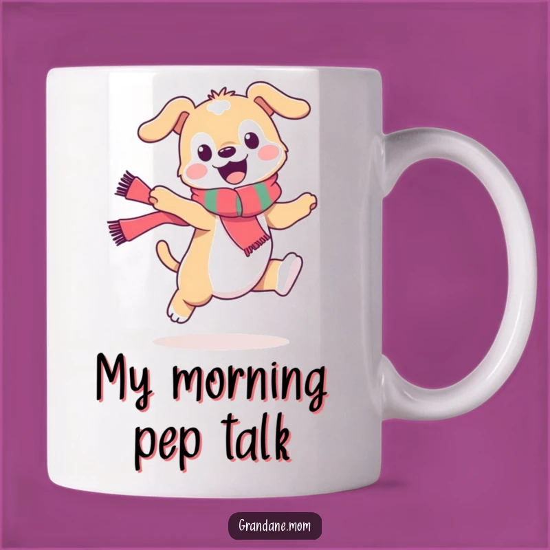 Funny Daniff Scarf Leap Mug: A Hilarious Canine Gift for Dog Lovers
