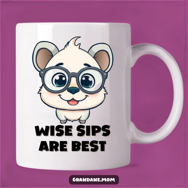 Funny Daniff Spectacles Mug - Curious Pup Intellectual Humor Gift
