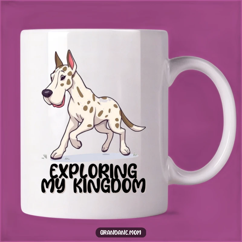 Funny Grand Dane Mug: Determined Explorer Dad, Perfect Adventurous Gift for Dog Owners