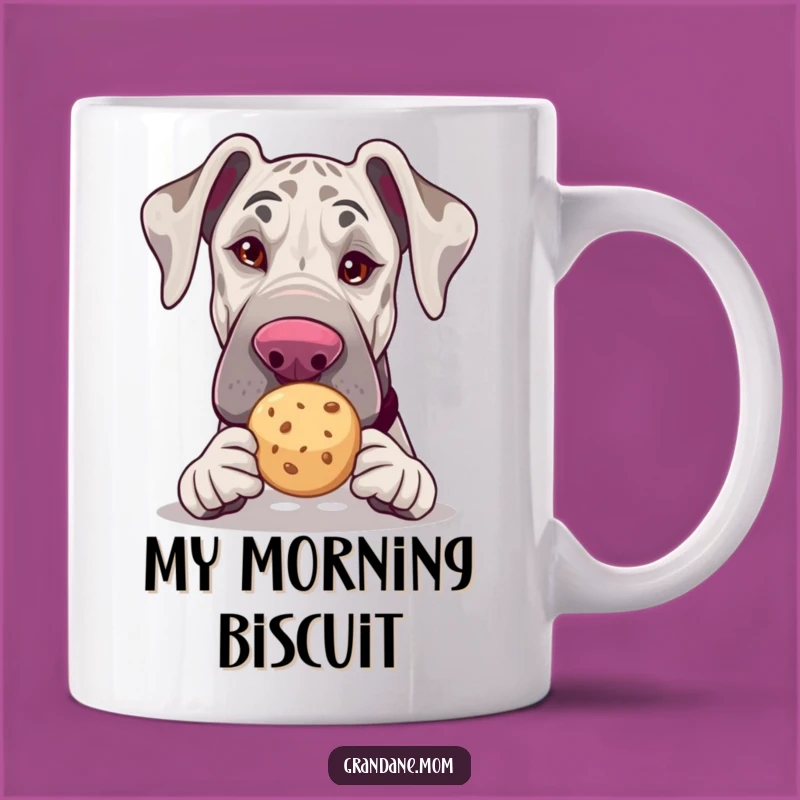 Funny Grand Dane Tea Cookie Mug - Charming Wink Dog Gift for Lovers