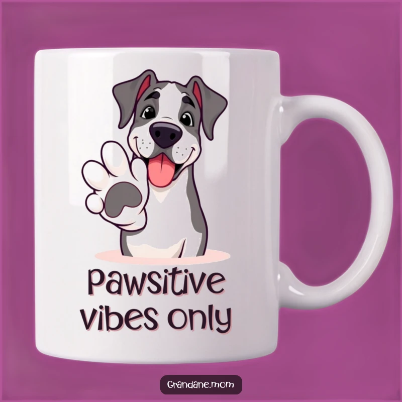 Funny Grand Dane Hello Paw Mug: Warm Greeting Gift for Dog Lovers