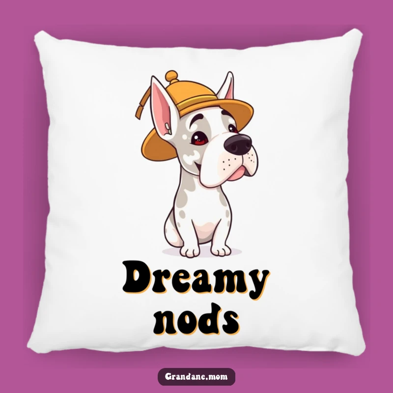 Cozy Funny Whimsical Grand Dane Hat Pillow - Plush Comfort & Quirky Gift
