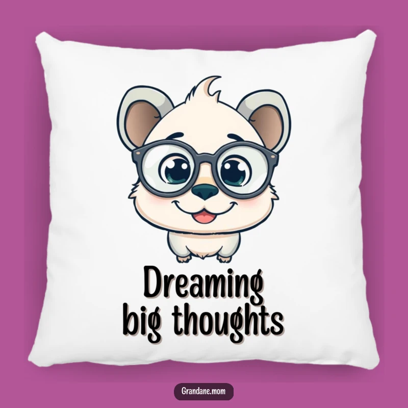Funny Daniff Spectacles Pillow - Cozy Curious Pup Accent Gift
