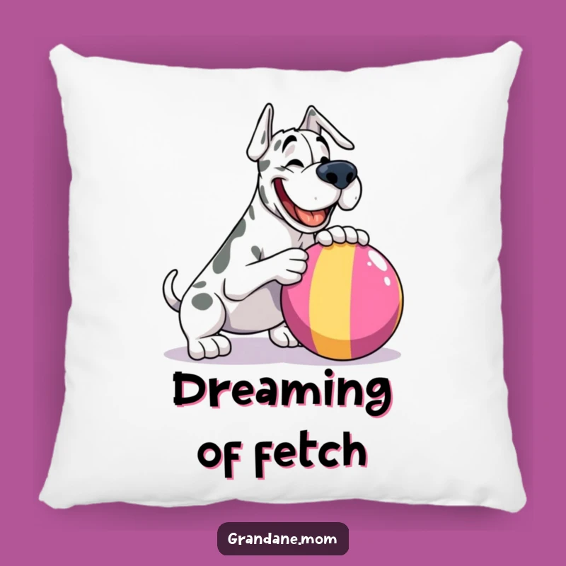 Funny Grand Dane Ball Play Pillow: Comfy and Humorous Home Accent