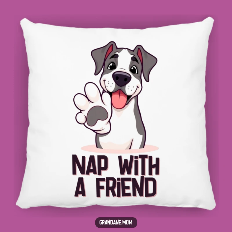 Funny Grand Dane Paw Comfort Pillow: Soft and Humorous Home Accent