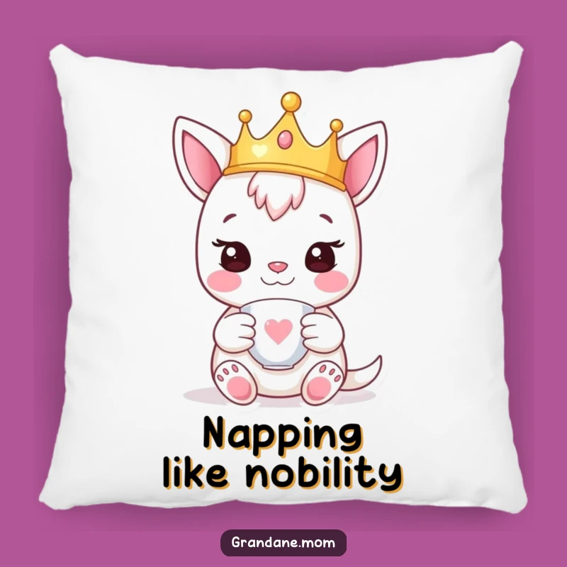 Funny Daniff Crown Pillow - Cozy Royal Pup Accent Gift