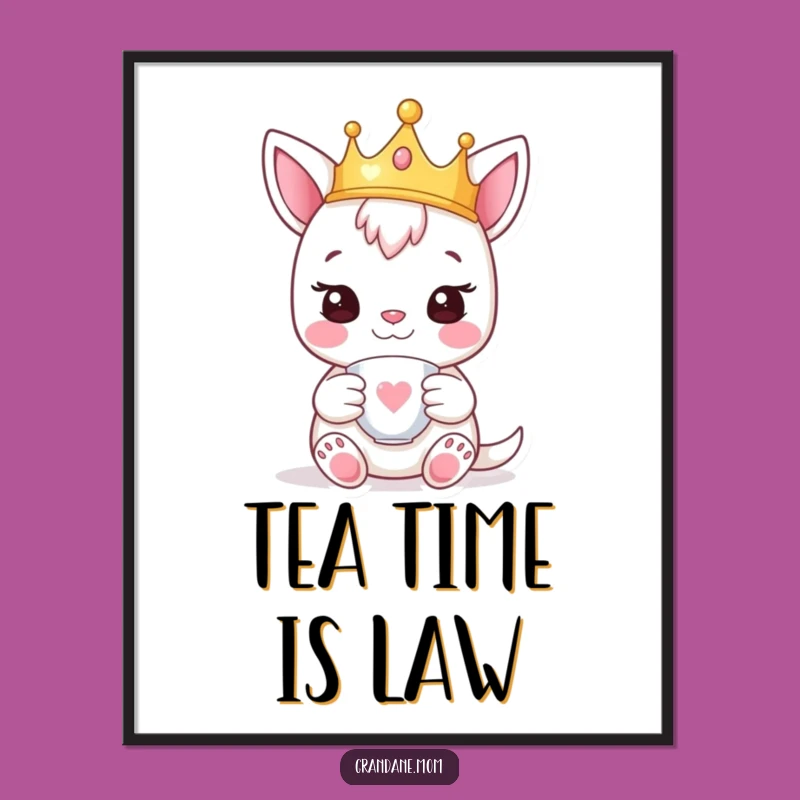 Funny Daniff Crown Digital Art Print - Royal Pup Decor Gift