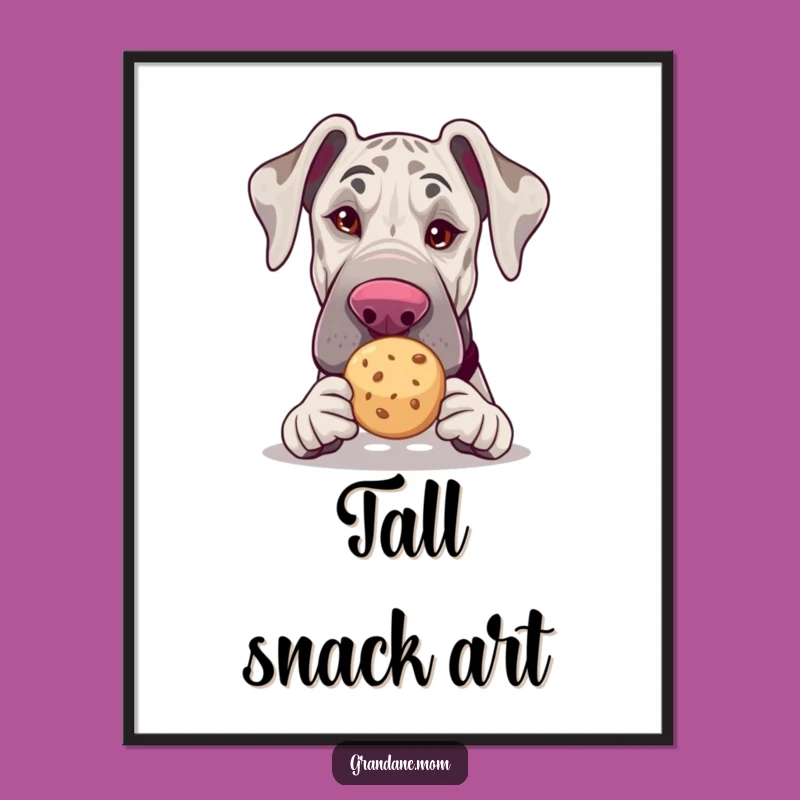 Printable Funny Grand Dane Art - Wink Cookie Digital Download Gift