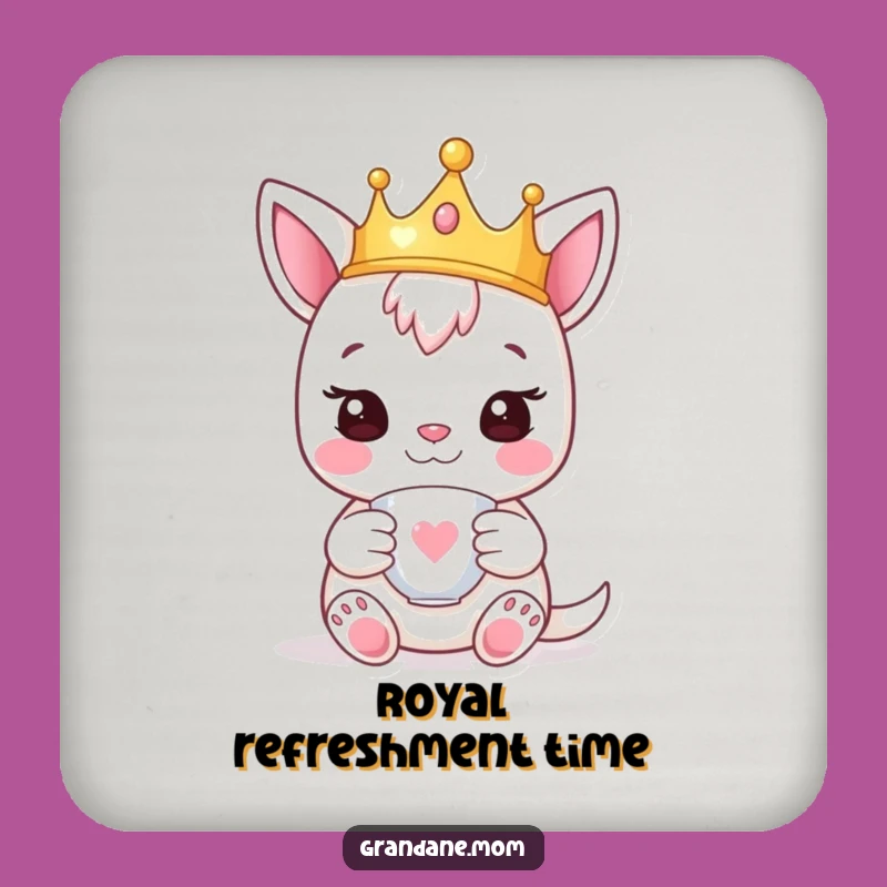 Funny Daniff Crown Coaster - Royal Tea Time Protection Gift