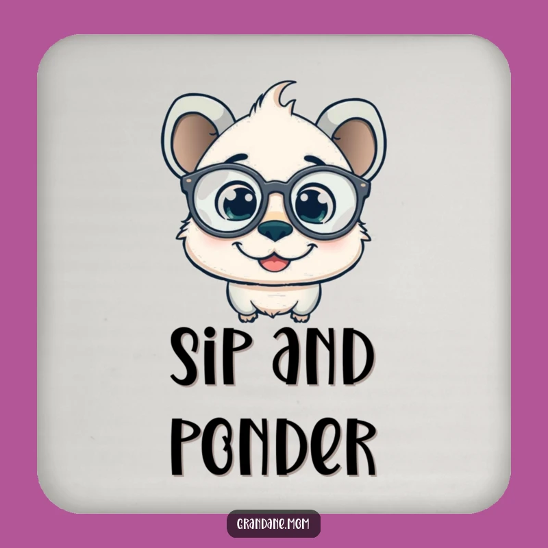 Funny Daniff Spectacles Coaster - Curious Pup Protection Gift