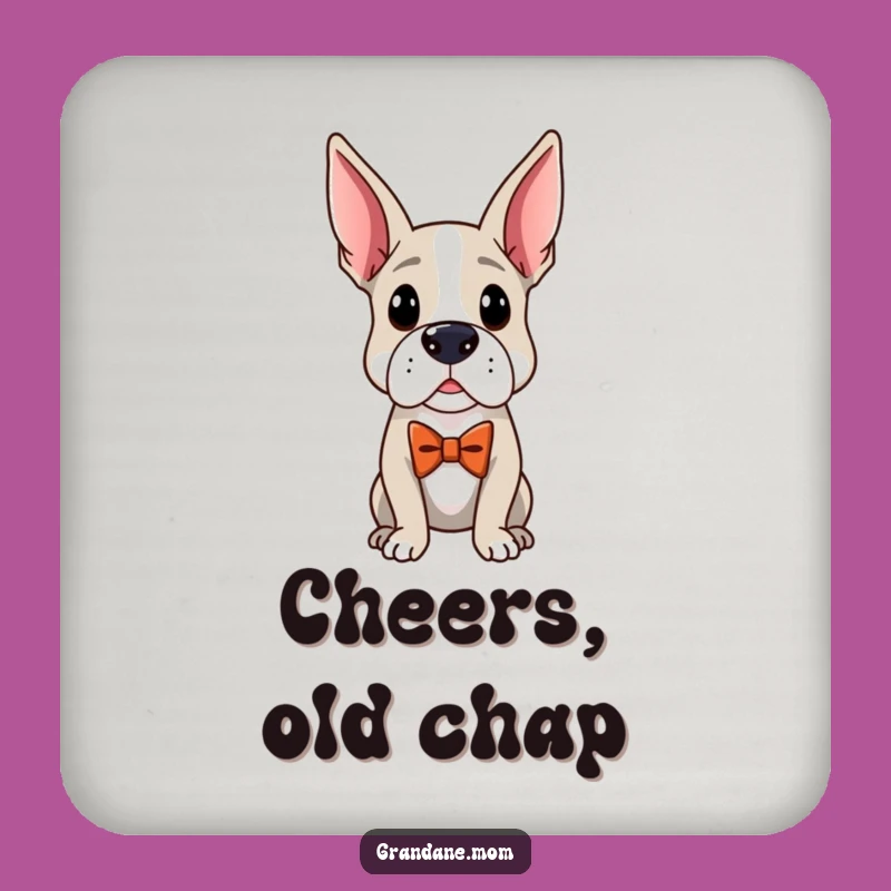 Funny Distinguished Dane Coaster: Elegant Bow Tie Table Protector Gift