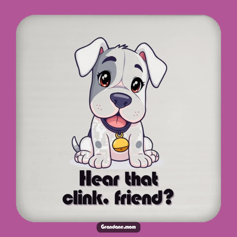 Funny Grand Dane Curiosity Coasters: Tinkling Bell Table Gift Set