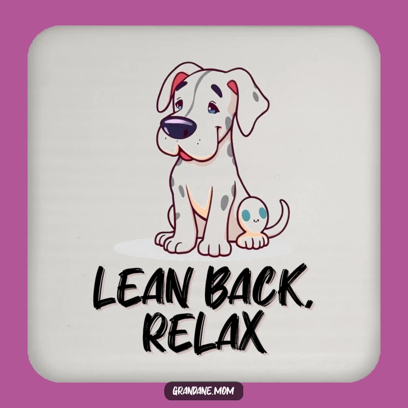 Funny Grand Dane Coaster: Gentle Lean Protection, Chic Funny Gift for Tables