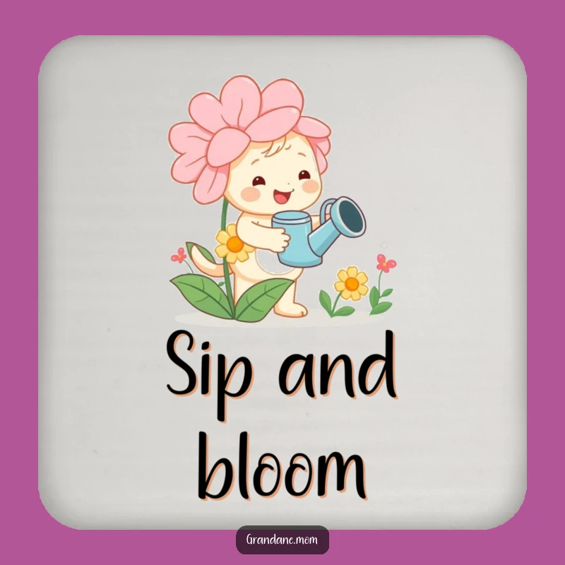 Funny Daniff Gardener Coaster: Protect Surfaces with Floral Canine Charm