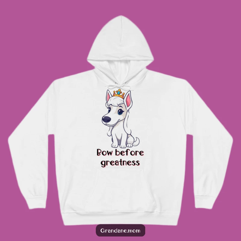 Cozy Funny Regal Grand Dane Tiara Hoodie: Stay Royal & Warm - Best Dog Lover Gift
