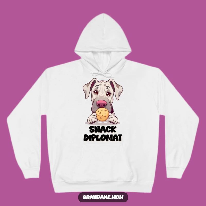 Cozy Funny Grand Dane Hoodie - Wink & Tea Cookie Comfort Gift
