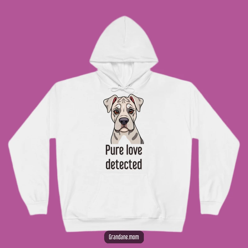 Cozy Funny Soulful Grand Dane Hoodie: Gentle Lick Comfort - Perfect Dog Gift