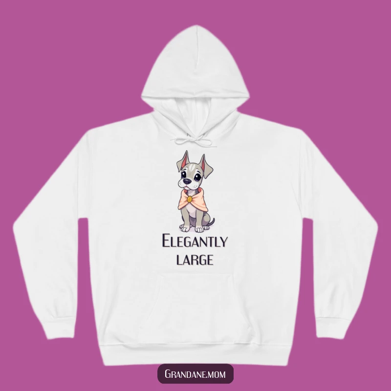 Funny Poised Dane Hoodie: Cozy Elegance, The Best Funny Gift
