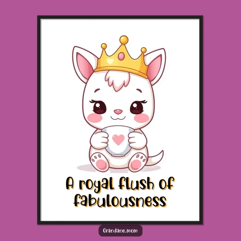 Free Printable Wall Art: Royal Daniff Teacup Elegance, Funny Downloadable Art for Homes