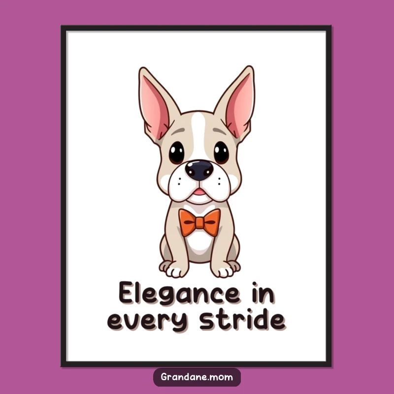 Free Printable Wall Art: Distinguished Grand Dane Portrait for Elegant Decor