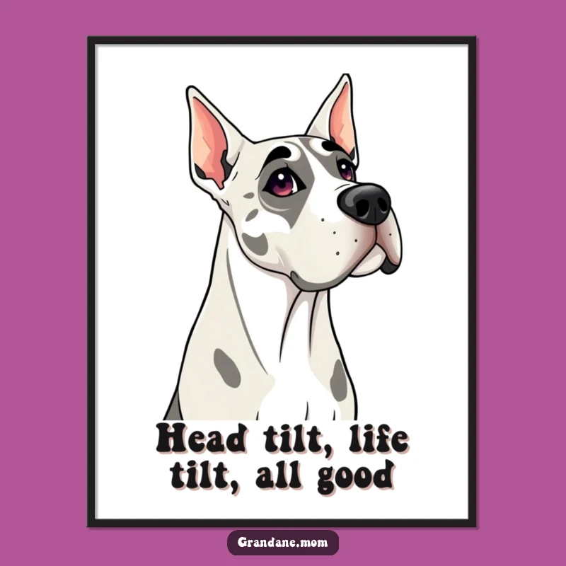 Free Printable Grand Dane Wall Art: Curious Dog Lover Decor Downloadable Art