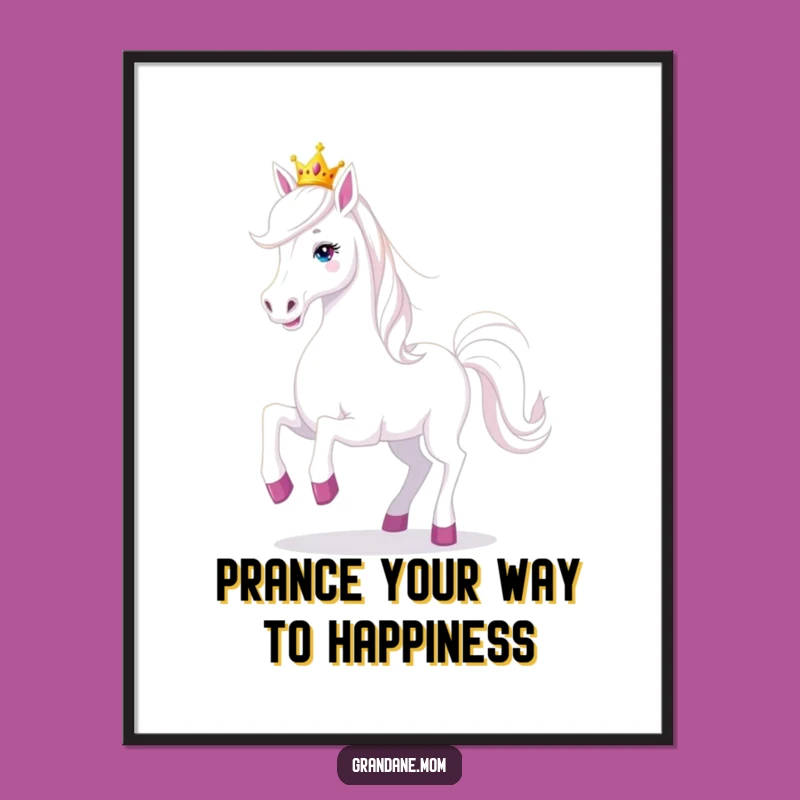 Funny Free Printable Wall Art: Playful Grand Dane Tiara Dog Downloadable