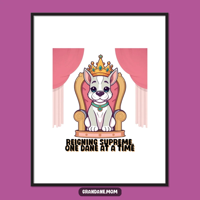 Free Printable Wall Art: Majestic Grand Dane King Decor Downloadable Art