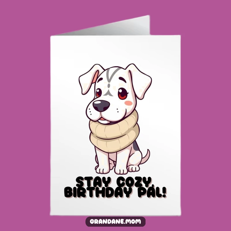 Cozy Free Printable Grand Dane Birthday Card - Warm Wishes Download!