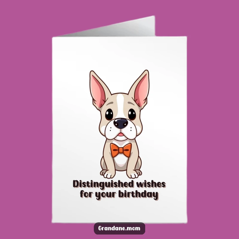 Free Printable Birthday Card: Distinguished Grand Dane for a Classy Celebration