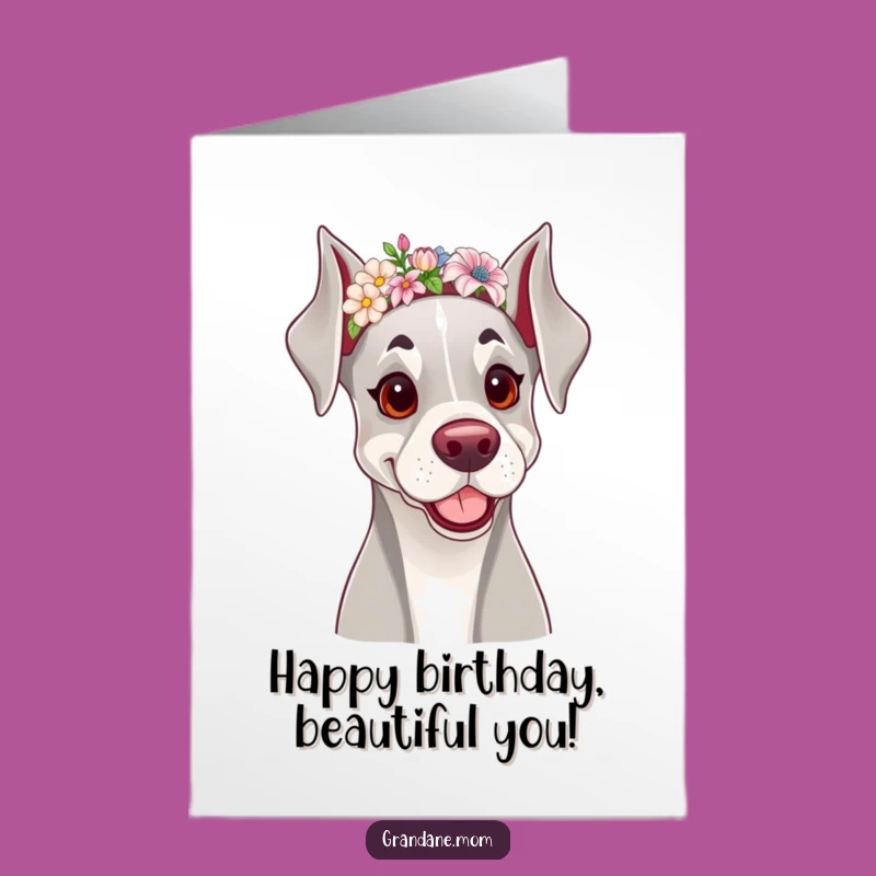 Funny Free Printable Birthday Card: Lovely Grand Dane, Humorous Downloadable Gift