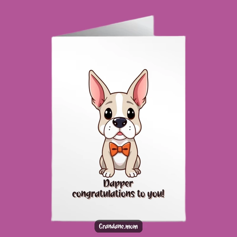 Free Printable Congrats Card: Distinguished Grand Dane Offers Elegant Congratulations