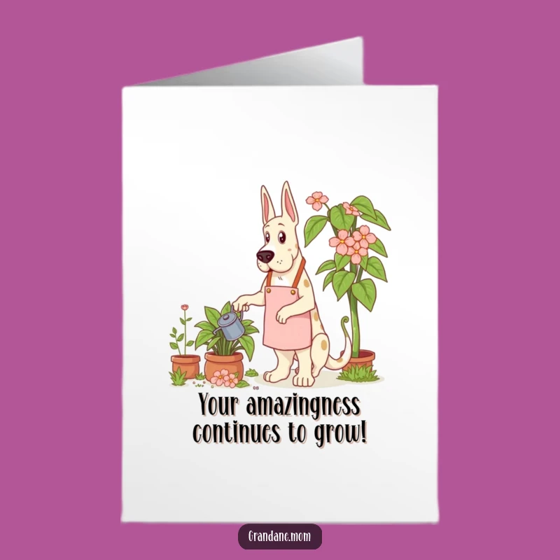 Free Printable Congrats Card: Giant Gardener Grand Dane's Success Downloadable