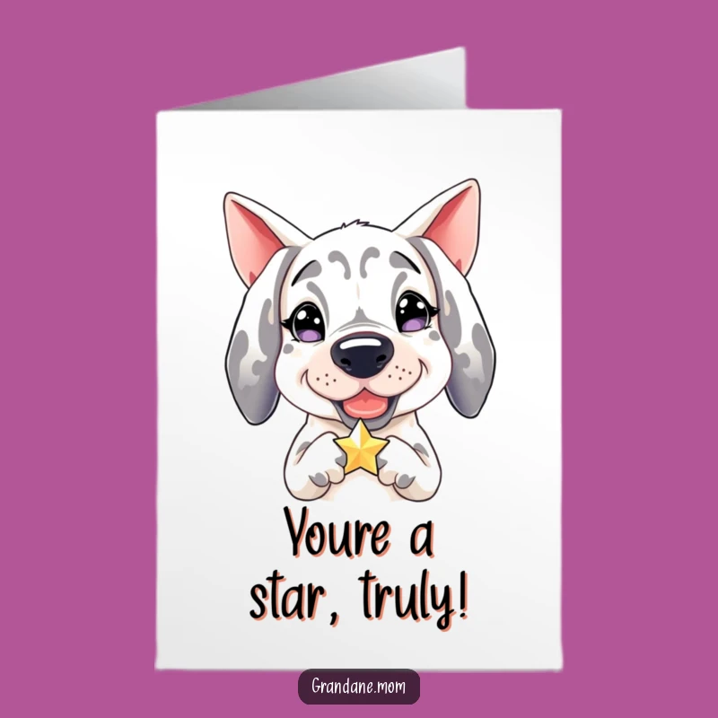Free Printable Congrats Card: Joyful Grand Dane Star Holder Downloadable Gift