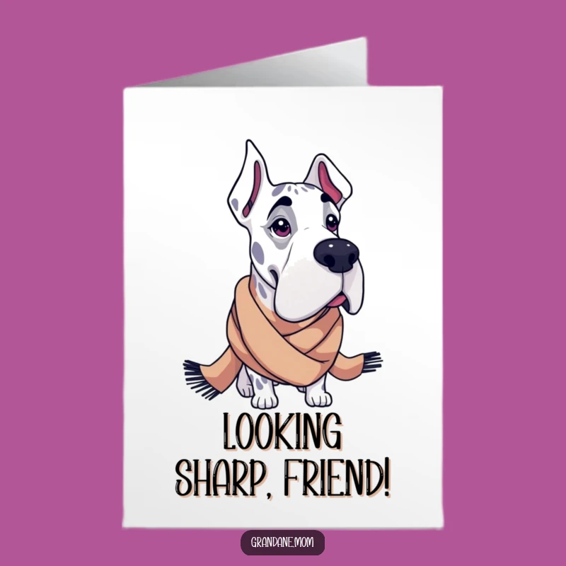 Free Printable Congrats Card: Stylish Grand Dane, Funny Downloadable Gift