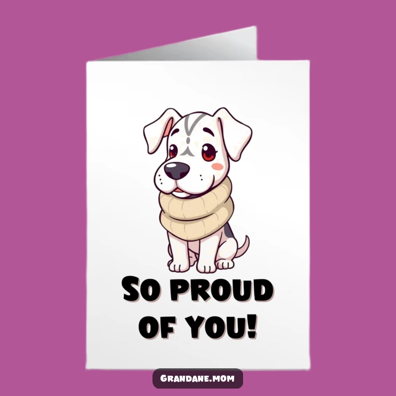 Free Printable Grand Dane Scarf Card - Cozy Congrats Download!