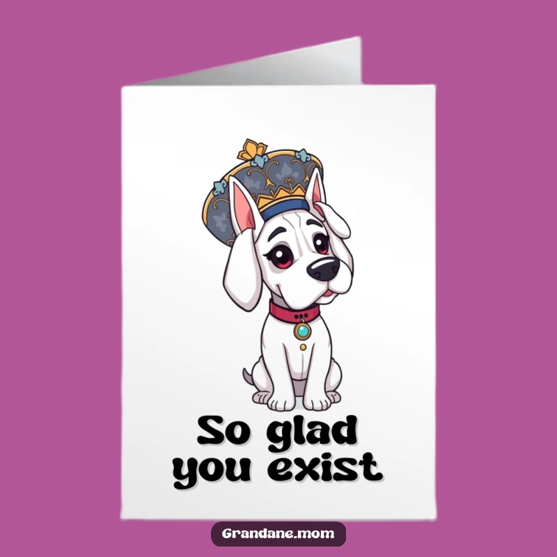 Free Printable Grand Dane Thank You Card: Chic Dog, Hat Swag, Downloadable Gratitude