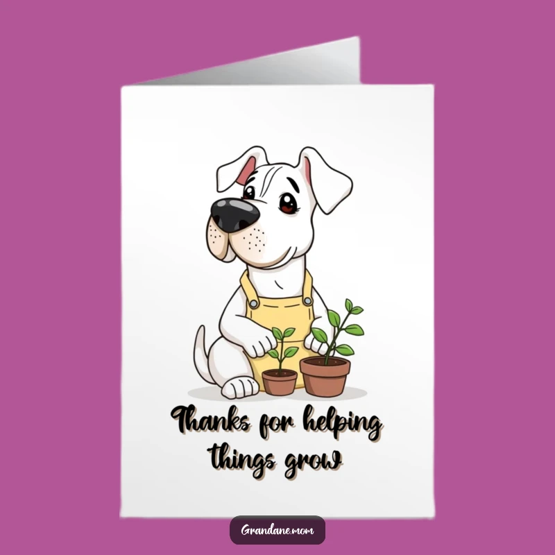 Free Printable Grand Dane Gardener Thank You Card: Kind DIY Appreciation Art!