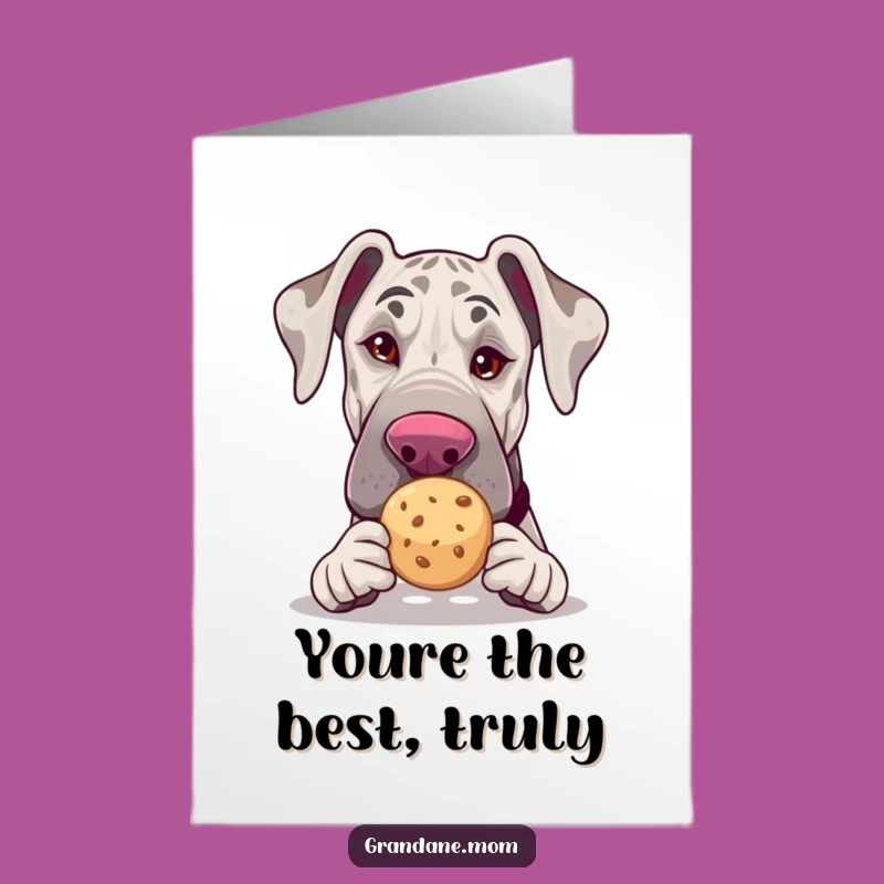 Free Printable Thank You Card: Grand Dane Cookie Humor Downloadable Gift