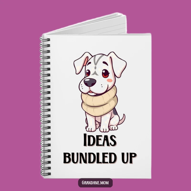 Funny Cozy Grand Dane Notebook: Warm Dog Lover Journal for Your Notes
