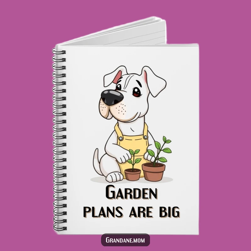 Funny Grand Dane Garden Journal: Grow Your Ideas with Canine Charm Gift